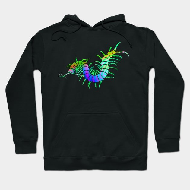 Colorful Centipede Hoodie by techno-mantis